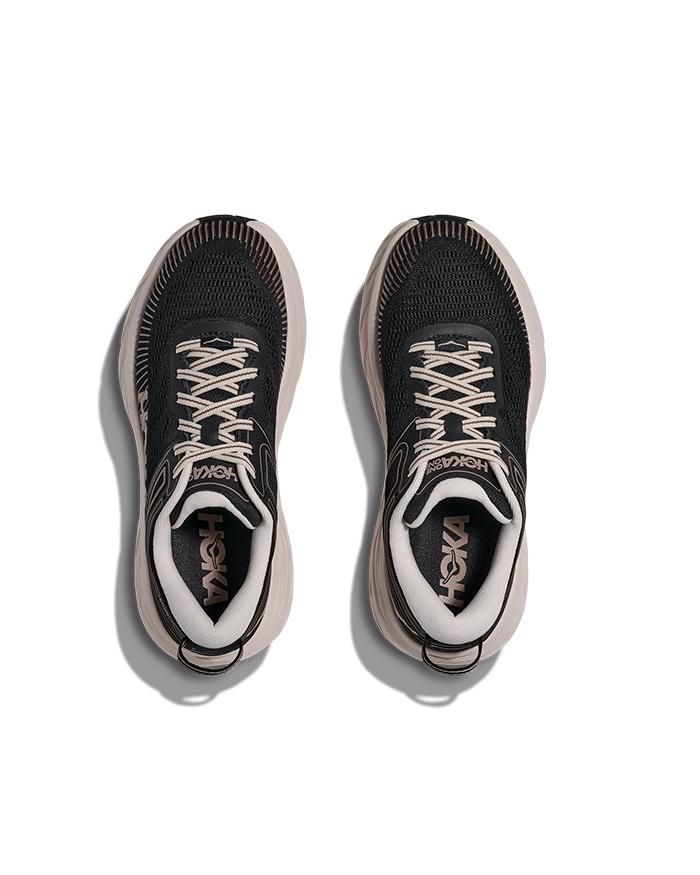 Hoka Bondi 7 Black / Rose Cream Dame