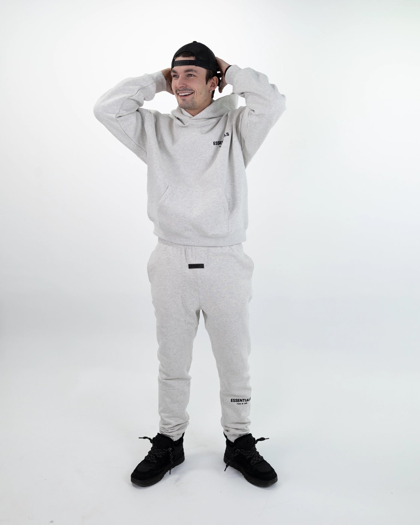 Fear Of God Essentials Hoodie Light Oat Meal