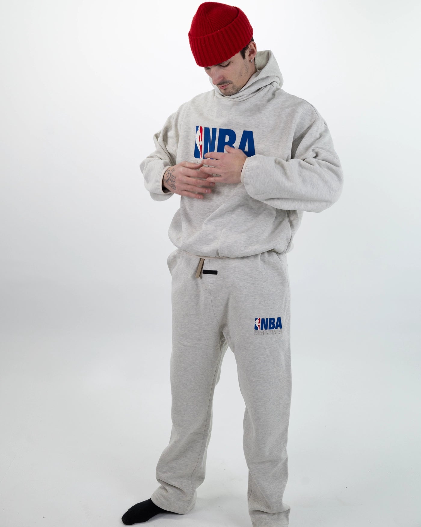 Fear of God Essentials x NBA Sweatpants Light Heather