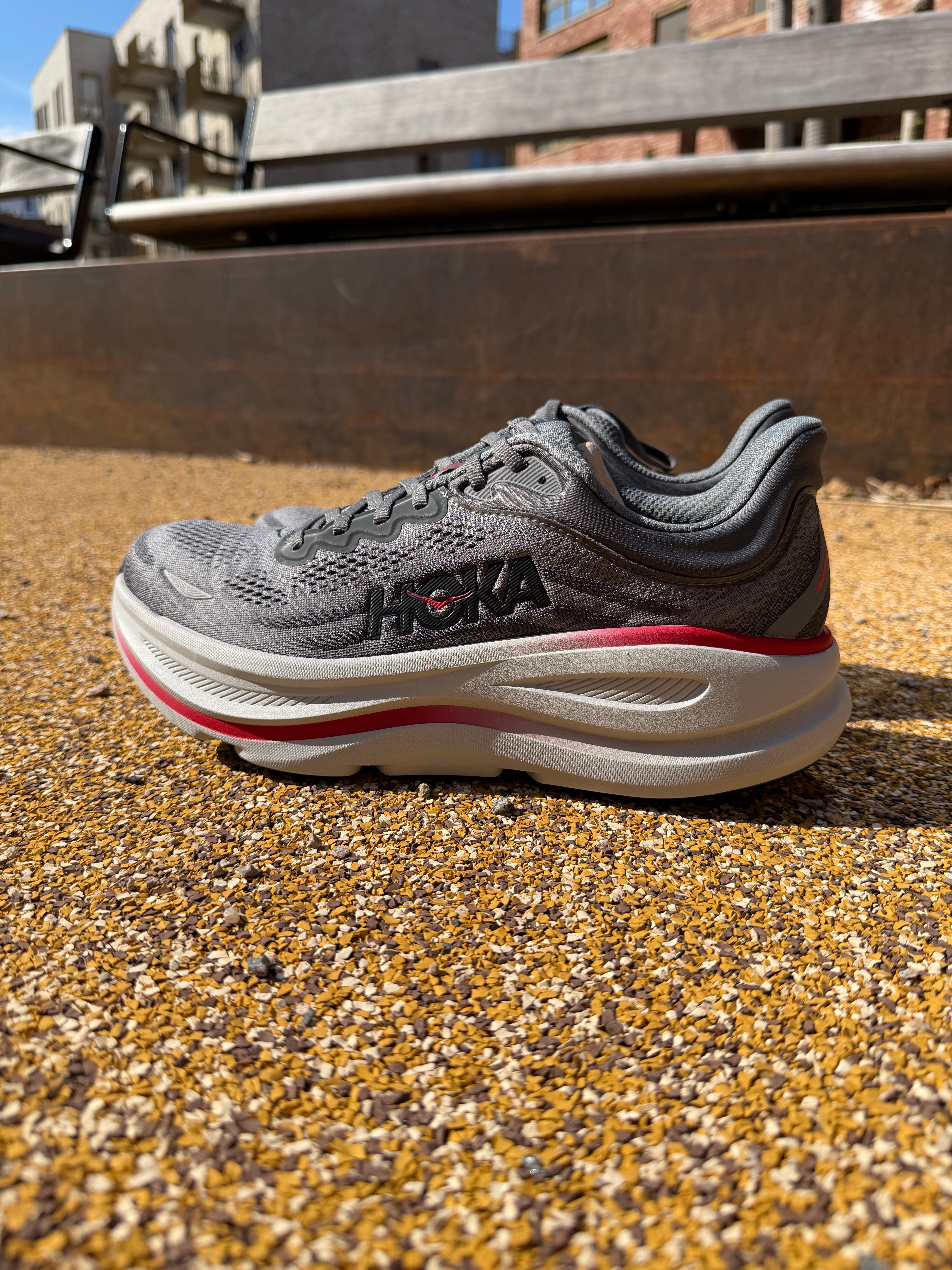 HOKA Bondi 9 Herre Løpesko Satellite Grey / Outer Orbit