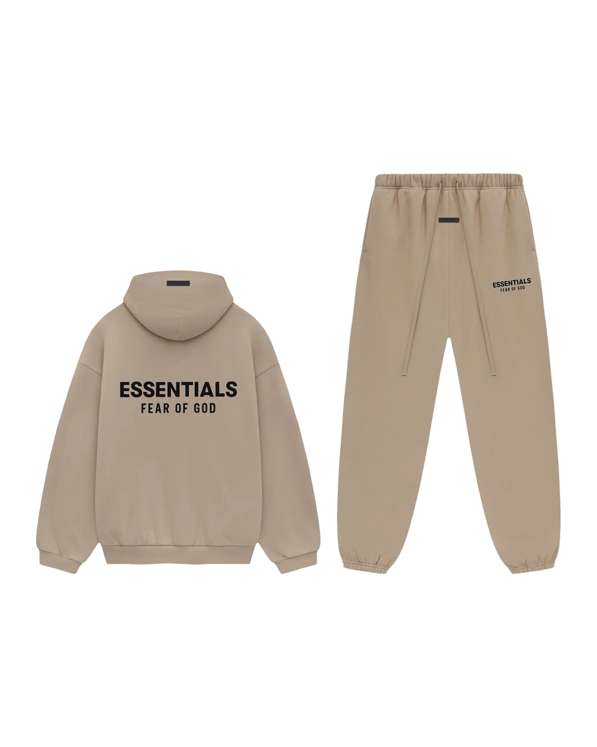 Fear of God Essentials sett Desert Sand: hoodie og sweatpants