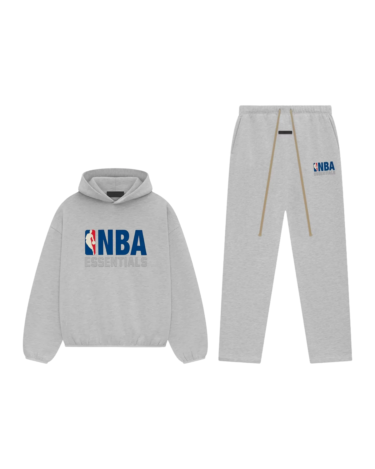 Fear of God Essentials x NBA sett Light Heather: hoodie og sweatpants