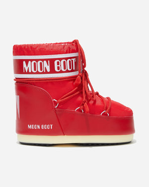 Moon Boot Icon Low Nylon Red, lav vinterstøvel i nylon